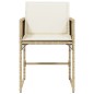 vidaXL Gartenstühle mit Kissen 4 Stk. Beige Poly Rattan vidaXL Gartenstühle mit Kissen 4 Stk. Beige Poly Rattan