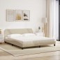 vidaXL Bett mit Matratze Creme 180x200 cm Stoff vidaXL Bett mit Matratze Creme 180x200 cm Stoff