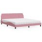 vidaXL Bett mit Matratze Rosa 180x200 cm Samt vidaXL Bett mit Matratze Rosa 180x200 cm Samt