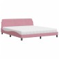 vidaXL Bett mit Matratze Rosa 180x200 cm Samt vidaXL Bett mit Matratze Rosa 180x200 cm Samt