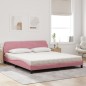 vidaXL Bett mit Matratze Rosa 180x200 cm Samt vidaXL Bett mit Matratze Rosa 180x200 cm Samt
