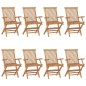 Gartenstühle mit Grünen Kissen 8 Stk. Massivholz Teak Gartenstühle mit Grünen Kissen 8 Stk. Massivholz Teak