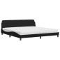 vidaXL Bett mit Matratze Schwarz 200x200 cm Kunstleder vidaXL Bett mit Matratze Schwarz 200x200 cm Kunstleder