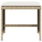 vidaXL Gartenhocker mit Kissen 4 Stk. Beige 40x40x35 cm Poly Rattan vidaXL Gartenhocker mit Kissen 4 Stk. Beige 40x40x35 cm Poly Rattan