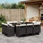 vidaXL 11-tlg. Garten-Essgruppe mit Kissen Schwarz Poly Rattan vidaXL 11-tlg. Garten-Essgruppe mit Kissen Schwarz Poly Rattan