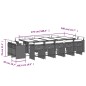 vidaXL 15-tlg. Garten-Essgruppe mit Kissen Schwarz Poly Rattan vidaXL 15-tlg. Garten-Essgruppe mit Kissen Schwarz Poly Rattan