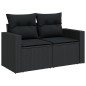 vidaXL 8-tlg. Garten-Sofagarnitur mit Kissen Schwarz Poly Rattan vidaXL 8-tlg. Garten-Sofagarnitur mit Kissen Schwarz Poly Rattan