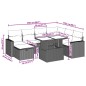vidaXL 8-tlg. Garten-Sofagarnitur mit Kissen Schwarz Poly Rattan vidaXL 8-tlg. Garten-Sofagarnitur mit Kissen Schwarz Poly Rattan