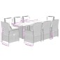 vidaXL 9-tlg. Garten-Essgruppe mit Kissen Schwarz Poly Rattan vidaXL 9-tlg. Garten-Essgruppe mit Kissen Schwarz Poly Rattan