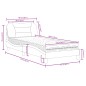 vidaXL Bett mit Matratze Dunkelgrau 90x200 cm Stoff vidaXL Bett mit Matratze Dunkelgrau 90x200 cm Stoff