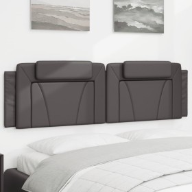 vidaXL Kopfteil-Kissen Grau 180 cm Kunstleder