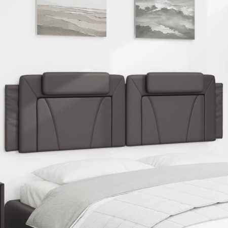 vidaXL Kopfteil-Kissen Grau 180 cm Kunstleder