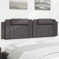 vidaXL Kopfteil-Kissen Grau 180 cm Kunstleder
