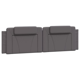 vidaXL Kopfteil-Kissen Grau 180 cm Kunstleder