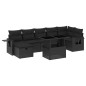 vidaXL 8-tlg. Garten-Sofagarnitur mit Kissen Schwarz Poly Rattan vidaXL 8-tlg. Garten-Sofagarnitur mit Kissen Schwarz Poly Rattan