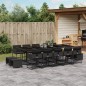 vidaXL 15-tlg. Garten-Essgruppe mit Kissen Schwarz Poly Rattan vidaXL 15-tlg. Garten-Essgruppe mit Kissen Schwarz Poly Rattan