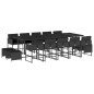 vidaXL 15-tlg. Garten-Essgruppe mit Kissen Schwarz Poly Rattan vidaXL 15-tlg. Garten-Essgruppe mit Kissen Schwarz Poly Rattan