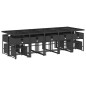 vidaXL 15-tlg. Garten-Essgruppe mit Kissen Schwarz Poly Rattan vidaXL 15-tlg. Garten-Essgruppe mit Kissen Schwarz Poly Rattan