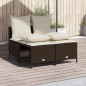 vidaXL 4-tlg. Garten-Sofagarnitur mit Kissen Braun Poly Rattan vidaXL 4-tlg. Garten-Sofagarnitur mit Kissen Braun Poly Rattan