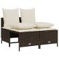 vidaXL 4-tlg. Garten-Sofagarnitur mit Kissen Braun Poly Rattan vidaXL 4-tlg. Garten-Sofagarnitur mit Kissen Braun Poly Rattan