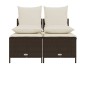 vidaXL 4-tlg. Garten-Sofagarnitur mit Kissen Braun Poly Rattan vidaXL 4-tlg. Garten-Sofagarnitur mit Kissen Braun Poly Rattan