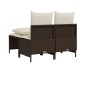 vidaXL 4-tlg. Garten-Sofagarnitur mit Kissen Braun Poly Rattan vidaXL 4-tlg. Garten-Sofagarnitur mit Kissen Braun Poly Rattan