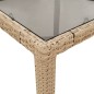 vidaXL 3-tlg. Garten-Essgruppe mit Kissen Beige Poly Rattan und Glas vidaXL 3-tlg. Garten-Essgruppe mit Kissen Beige Poly Rattan und Glas