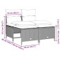 vidaXL 4-tlg. Garten-Sofagarnitur mit Kissen Hellgrau Poly Rattan