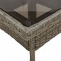 vidaXL 5-tlg. Garten-Essgruppe mit Kissen Grau Poly Rattan und Glas vidaXL 5-tlg. Garten-Essgruppe mit Kissen Grau Poly Rattan und Glas
