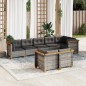 vidaXL 8-tlg. Garten-Sofagarnitur mit Kissen Grau Poly Rattan vidaXL 8-tlg. Garten-Sofagarnitur mit Kissen Grau Poly Rattan