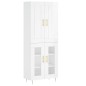Highboard Hochglanz-Weiß 69,5x34x180 cm Holzwerkstoff Highboard Hochglanz-Weiß 69,5x34x180 cm Holzwerkstoff