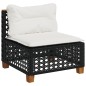 vidaXL 10-tlg. Garten-Sofagarnitur mit Kissen Schwarz Poly Rattan vidaXL 10-tlg. Garten-Sofagarnitur mit Kissen Schwarz Poly Rattan