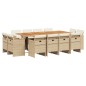 vidaXL 13-tlg. Garten-Essgruppe mit Kissen Beige Poly Rattan vidaXL 13-tlg. Garten-Essgruppe mit Kissen Beige Poly Rattan