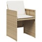 vidaXL 13-tlg. Garten-Essgruppe mit Kissen Beige Poly Rattan vidaXL 13-tlg. Garten-Essgruppe mit Kissen Beige Poly Rattan