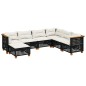 vidaXL 7-tlg. Garten-Sofagarnitur mit Kissen Schwarz Poly Rattan vidaXL 7-tlg. Garten-Sofagarnitur mit Kissen Schwarz Poly Rattan