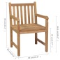 Gartenstühle 6 Stk. mit Grünen Kissen Massivholz Teak Gartenstühle 6 Stk. mit Grünen Kissen Massivholz Teak