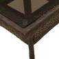 vidaXL 3-tlg. Garten-Essgruppe mit Kissen Braun Poly Rattan Glas vidaXL 3-tlg. Garten-Essgruppe mit Kissen Braun Poly Rattan Glas