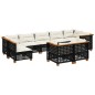 vidaXL 9-tlg. Garten-Sofagarnitur mit Kissen Schwarz Poly Rattan vidaXL 9-tlg. Garten-Sofagarnitur mit Kissen Schwarz Poly Rattan