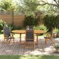 vidaXL 5-tlg. Garten-Essgruppe Massivholz Akazie und Textilene vidaXL 5-tlg. Garten-Essgruppe Massivholz Akazie und Textilene