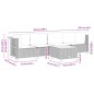 vidaXL 5-tlg. Garten-Sofagarnitur mit Kissen Grau Poly Rattan vidaXL 5-tlg. Garten-Sofagarnitur mit Kissen Grau Poly Rattan
