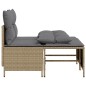 vidaXL 4-tlg. Garten-Sofagarnitur mit Kissen Beige Poly Rattan vidaXL 4-tlg. Garten-Sofagarnitur mit Kissen Beige Poly Rattan