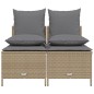 vidaXL 4-tlg. Garten-Sofagarnitur mit Kissen Beige Poly Rattan vidaXL 4-tlg. Garten-Sofagarnitur mit Kissen Beige Poly Rattan