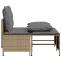 vidaXL 4-tlg. Garten-Sofagarnitur mit Kissen Beige Poly Rattan vidaXL 4-tlg. Garten-Sofagarnitur mit Kissen Beige Poly Rattan