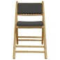 vidaXL 3-tlg. Bistro-Set Klappbar mit Dunkelgrauen Kissen Bambus vidaXL 3-tlg. Bistro-Set Klappbar mit Dunkelgrauen Kissen Bambus