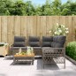 vidaXL 2-tlg. Garten-Sofagarnitur mit Auflagen Poly Rattan Grau vidaXL 2-tlg. Garten-Sofagarnitur mit Auflagen Poly Rattan Grau