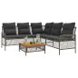 vidaXL 2-tlg. Garten-Sofagarnitur mit Auflagen Poly Rattan Grau vidaXL 2-tlg. Garten-Sofagarnitur mit Auflagen Poly Rattan Grau