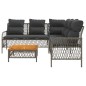vidaXL 2-tlg. Garten-Sofagarnitur mit Auflagen Poly Rattan Grau vidaXL 2-tlg. Garten-Sofagarnitur mit Auflagen Poly Rattan Grau
