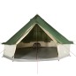 vidaXL Tipi-Familienzelt 10 Personen Grün Wasserdicht