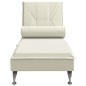 vidaXL Massage-Chaiselongue mit Nackenrolle Creme Samt vidaXL Massage-Chaiselongue mit Nackenrolle Creme Samt