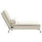 vidaXL Massage-Chaiselongue mit Nackenrolle Creme Samt vidaXL Massage-Chaiselongue mit Nackenrolle Creme Samt